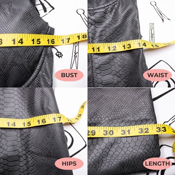 Naked Wardrobe Gray Corset Bustier Faux Leather Mini Dress Bodycon Party Date - Picture 7 of 9